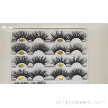 Qualidade Profissional 25mm Pestanas Falsas 5d Real Mink Lashes